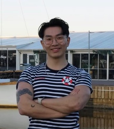 Kevin Ta är en av studenterna som skapat ljusföreställningen.
Foto: Kevin Ta